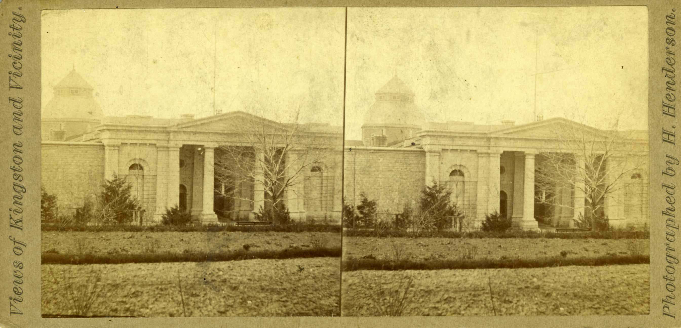 Stereoscopic photograph of Kingston Penitentiary taken by H. Henderson, circa 1890