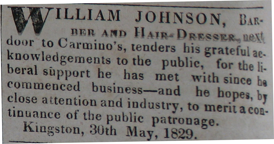 Johnson's Acknowledgements to the Public (1829)