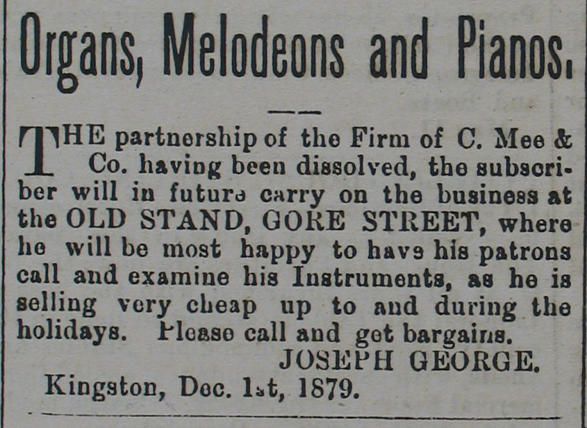 Organs, Melodeons and Pianos (1879).