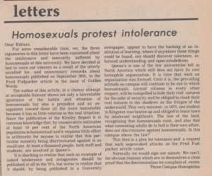 Article: Homosexuals Protest Intolerance