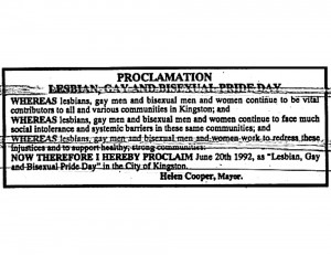 1992 Clipping: Gay Pride Day Proclamation