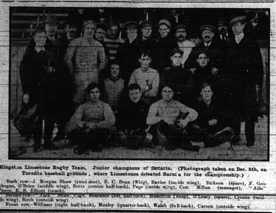 Alfie with Queen's Rugby 1903