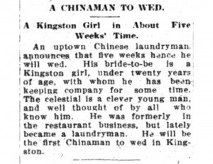 Chinaman to Wed 1912