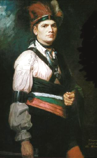 Joseph Brant, painting by George Romney 1776
