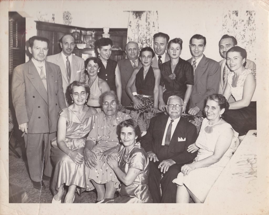 A family gathering of the Sakell and Zakos families, early Greek families in Kingston. 