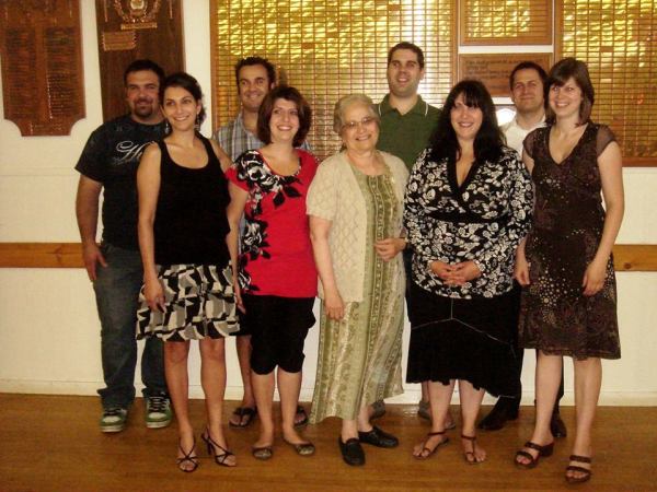 This picture is taken with Cleo’s ex-students of the Melville/Yorkton Greek School that Andreas and Cleo established; photo taken when they visited Yorkton around 2013.