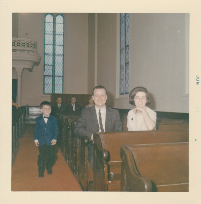 Chris and Murva Nikas’s children’s baptisms and christenings, showing the old interior of our church before its restoration.