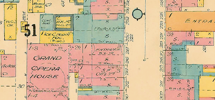 220 Princess Street on a map from 1924, the location that the Sakells had their Ice Cream Parlor.