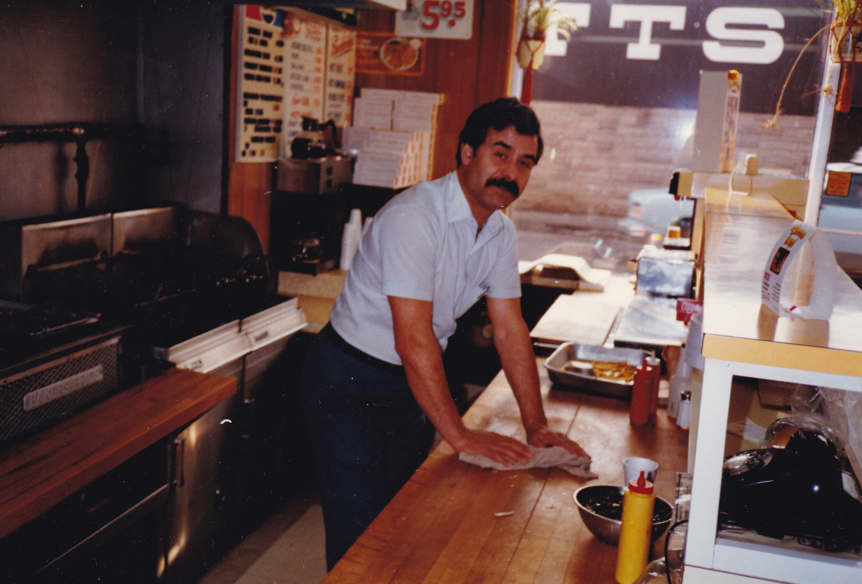 Pandelis Bettas at his Olympian Billiards and Restaurant Take-Out