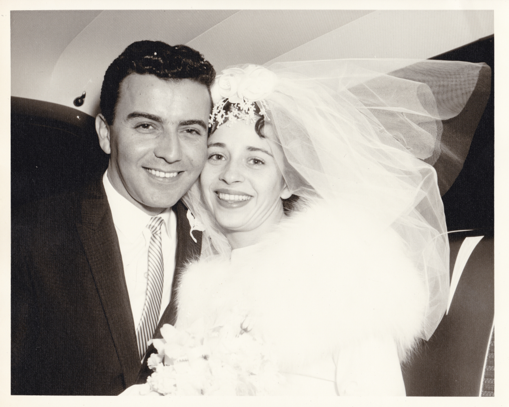 Maureen and Sprio on their wedding day